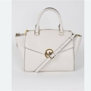 Michael Kors Large White Hudson Satchel